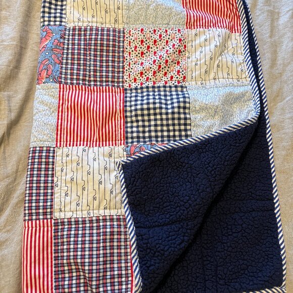 Vineyard Vines Target Patchwork Baby Quilt Blanket - Picture 3 of 3